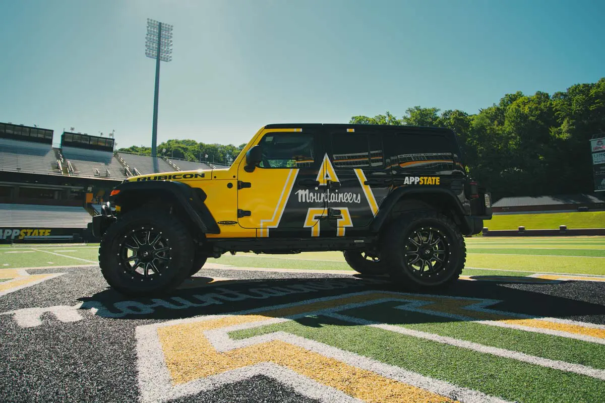 Jeep on the field