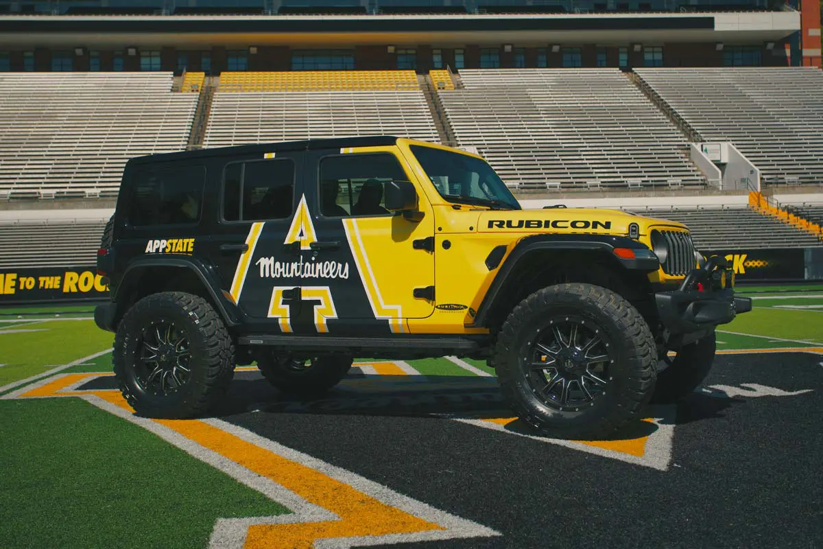 Jeep on the field