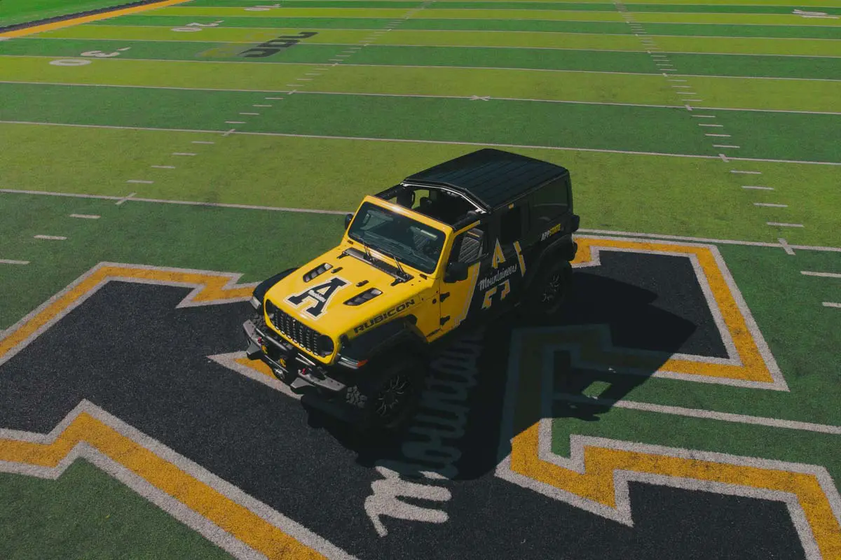 Aerial view of jeep